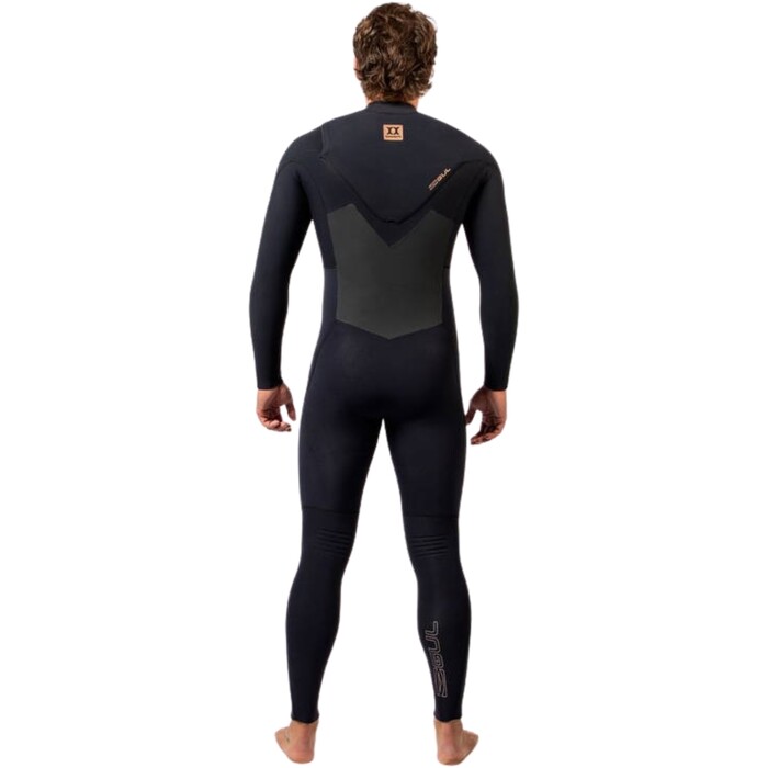 2024 Gul Mens Viper 5/4mm Yamamoto Chest Zip Wetsuit VR1224 - Black